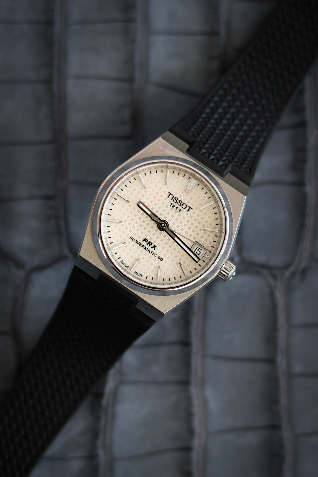 Tissot PRX Black CTS Rubber Strap