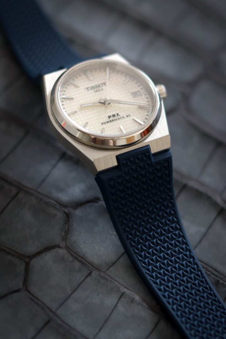 Tissot PRX Navy Blue CTS Rubber Strap