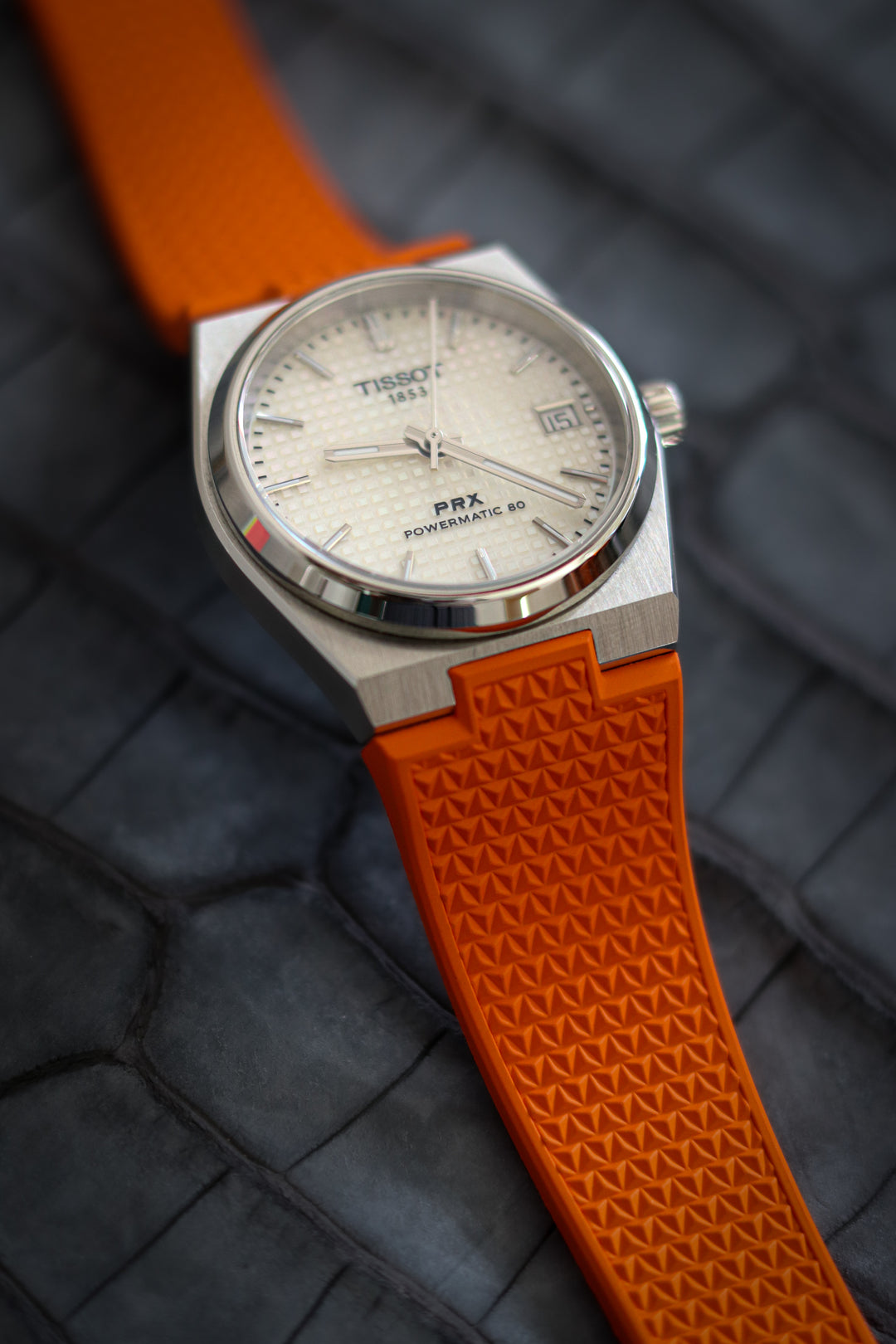 Tissot PRX Orange CTS Rubber Strap