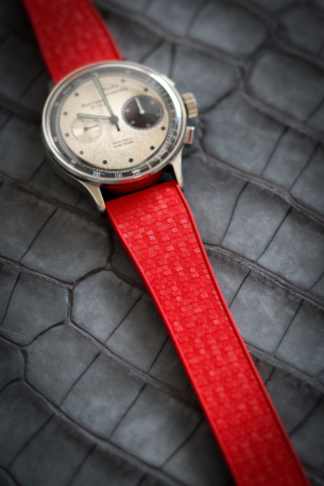 Red ‘Mosaic’ CTS Rubber Strap