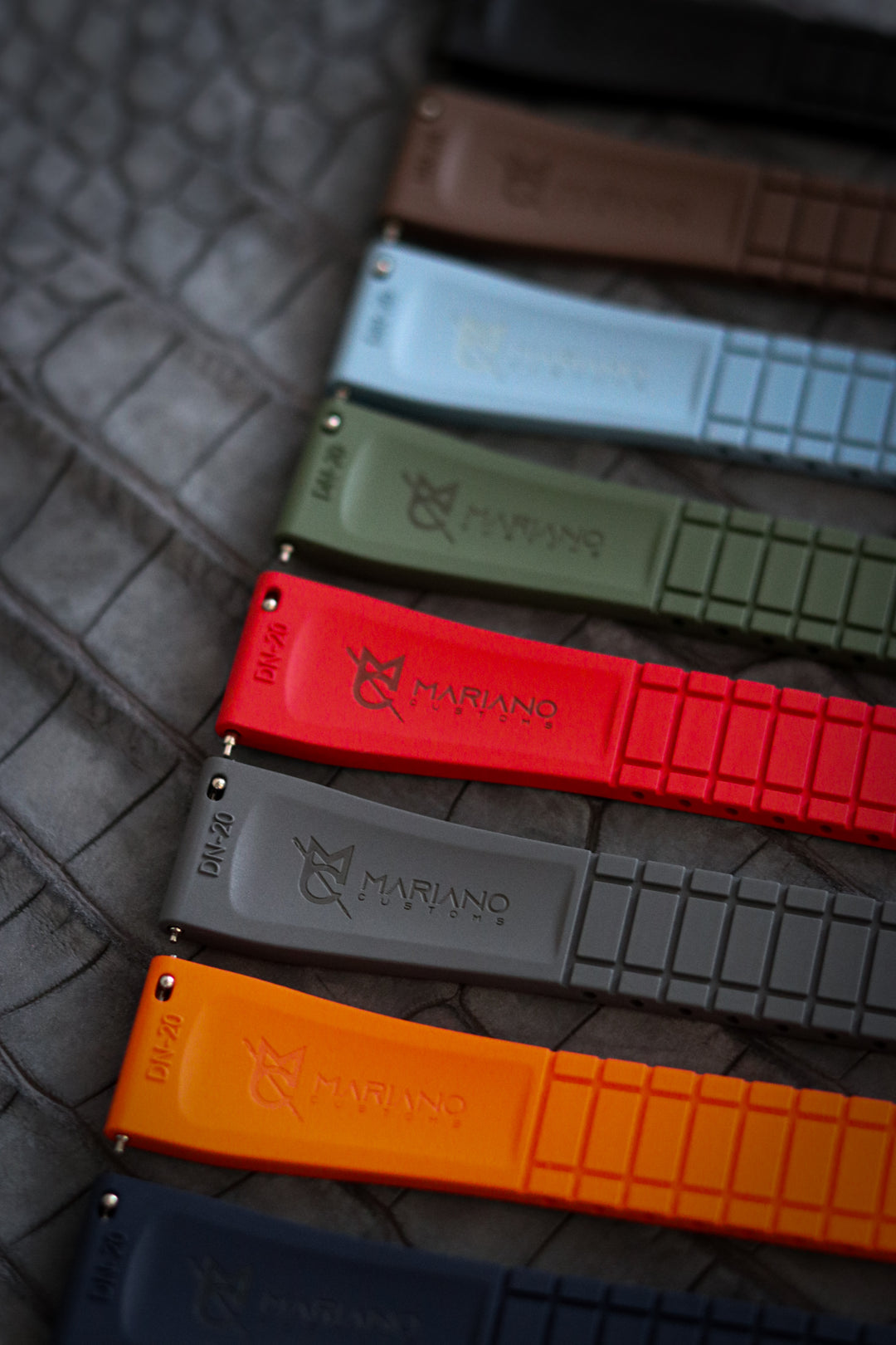 Red ‘Mosaic’ CTS Rubber Strap