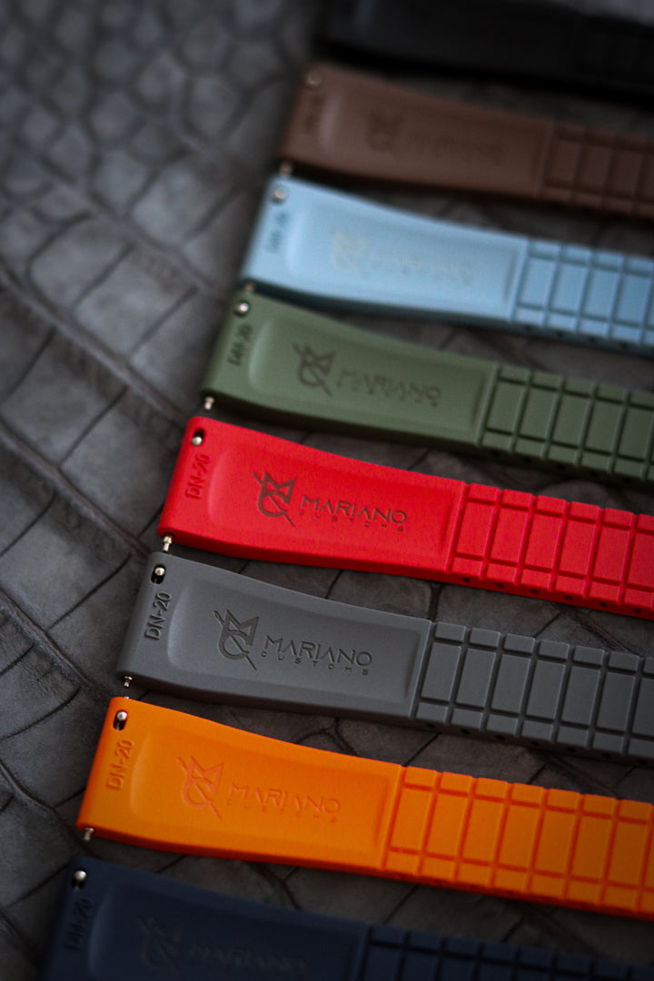 Red ‘Mosaic’ CTS Rubber Strap