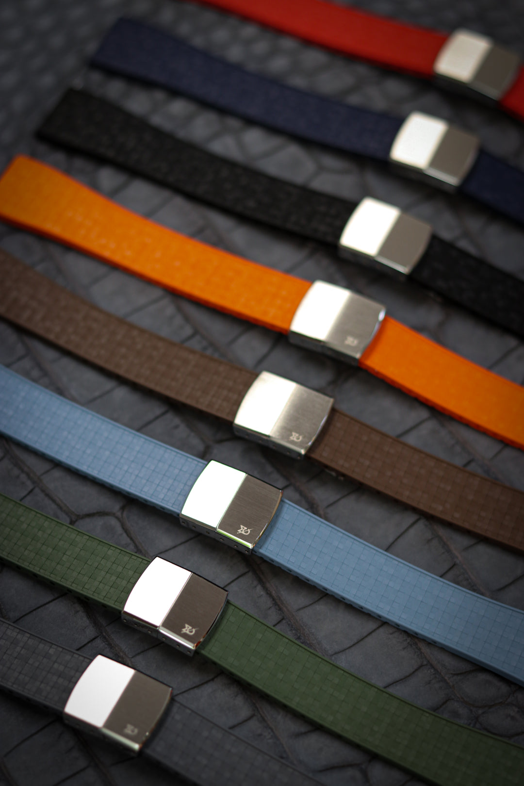 Red ‘Mosaic’ CTS Rubber Strap