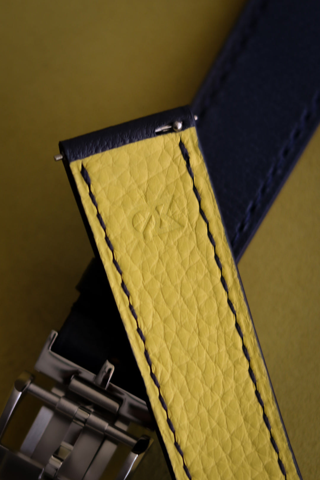 Navy Blue Chèvre Leather (Flat)