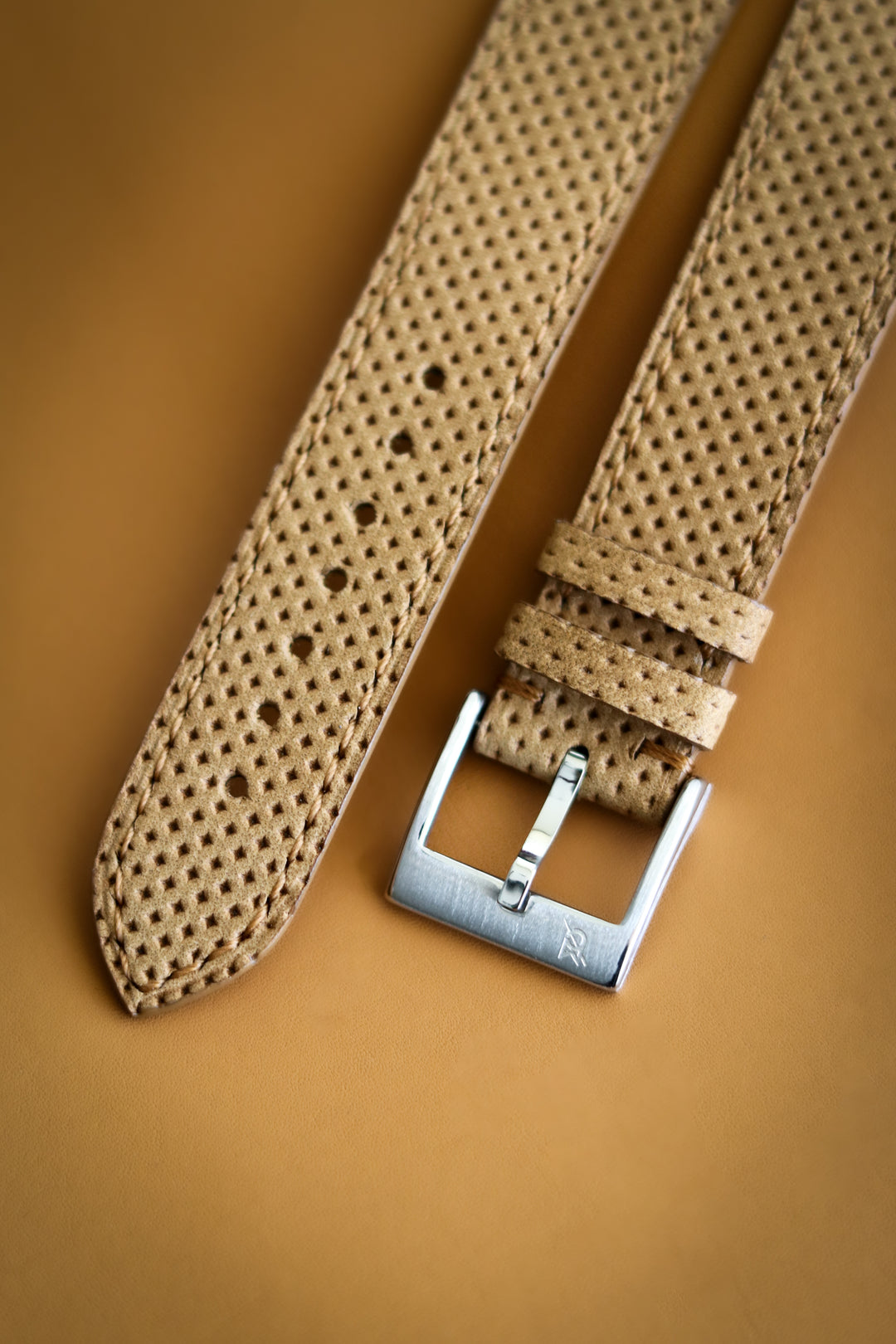 Tan Perforated Nubuck (Flat)