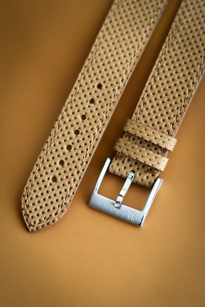 Tan Perforated Nubuck (Flat)