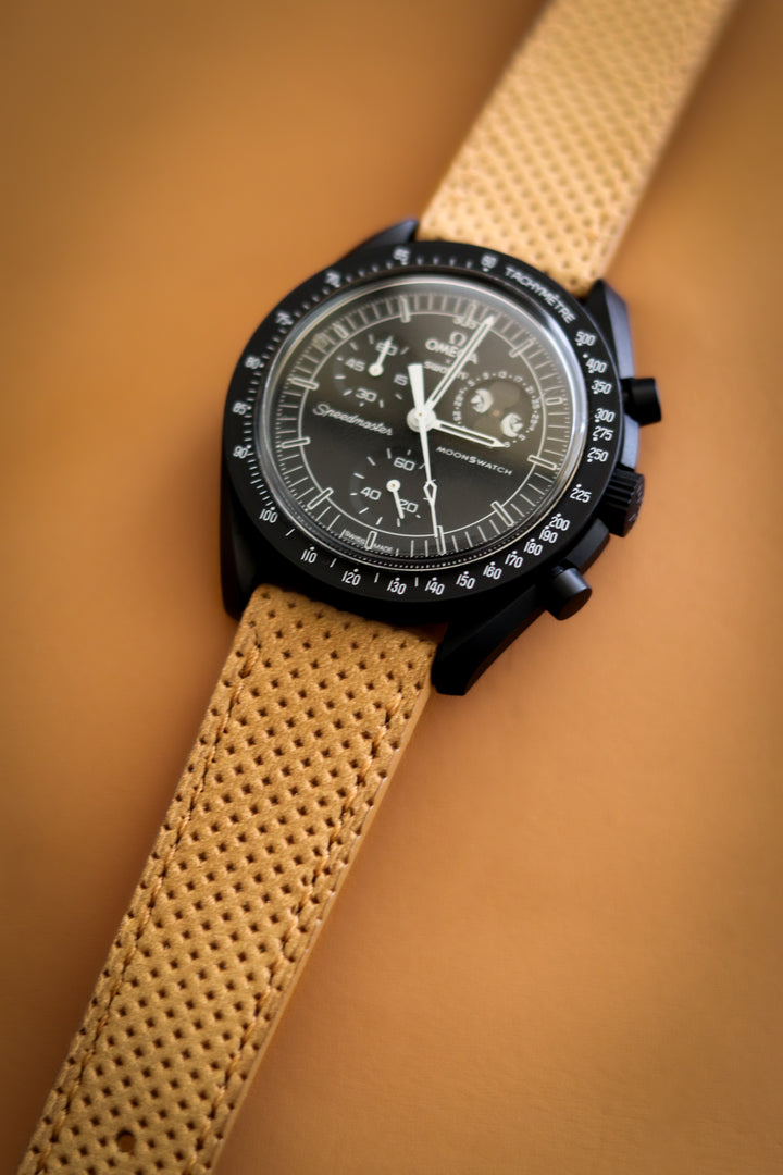 Tan Perforated Nubuck (Flat)