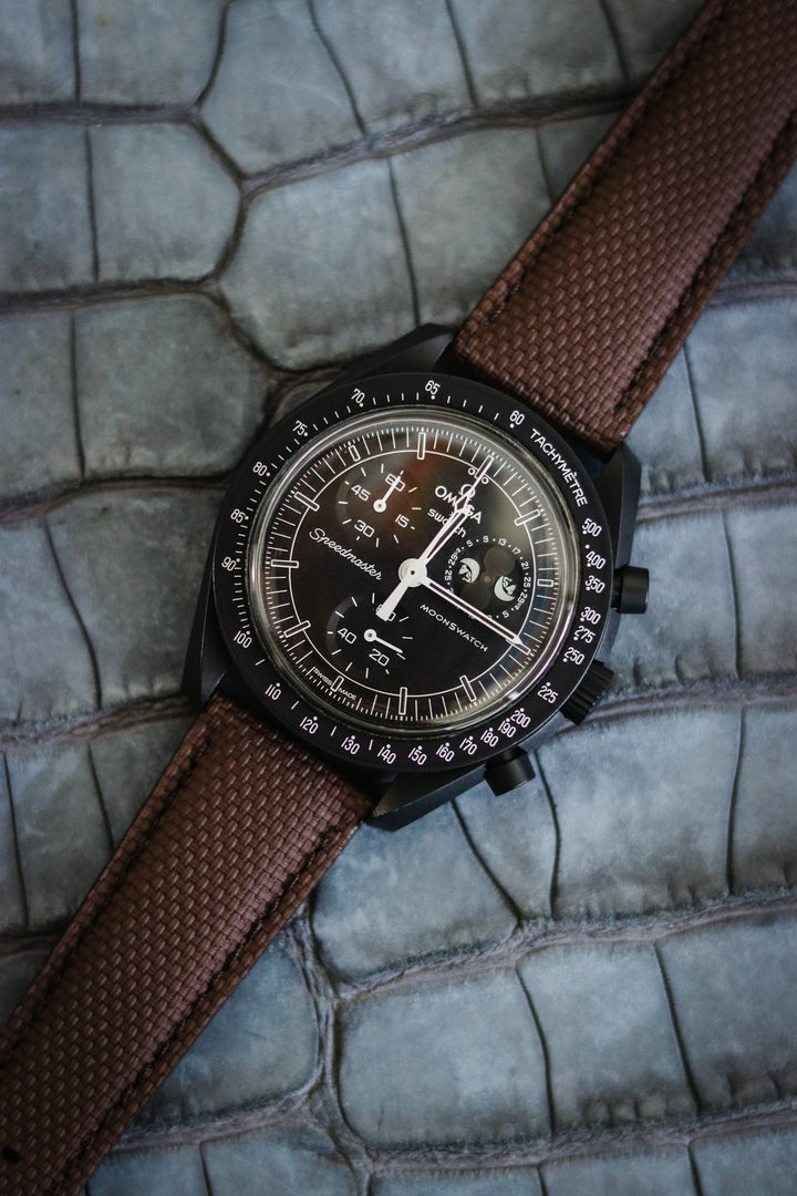 Brown Sailcloth Rubber Strap