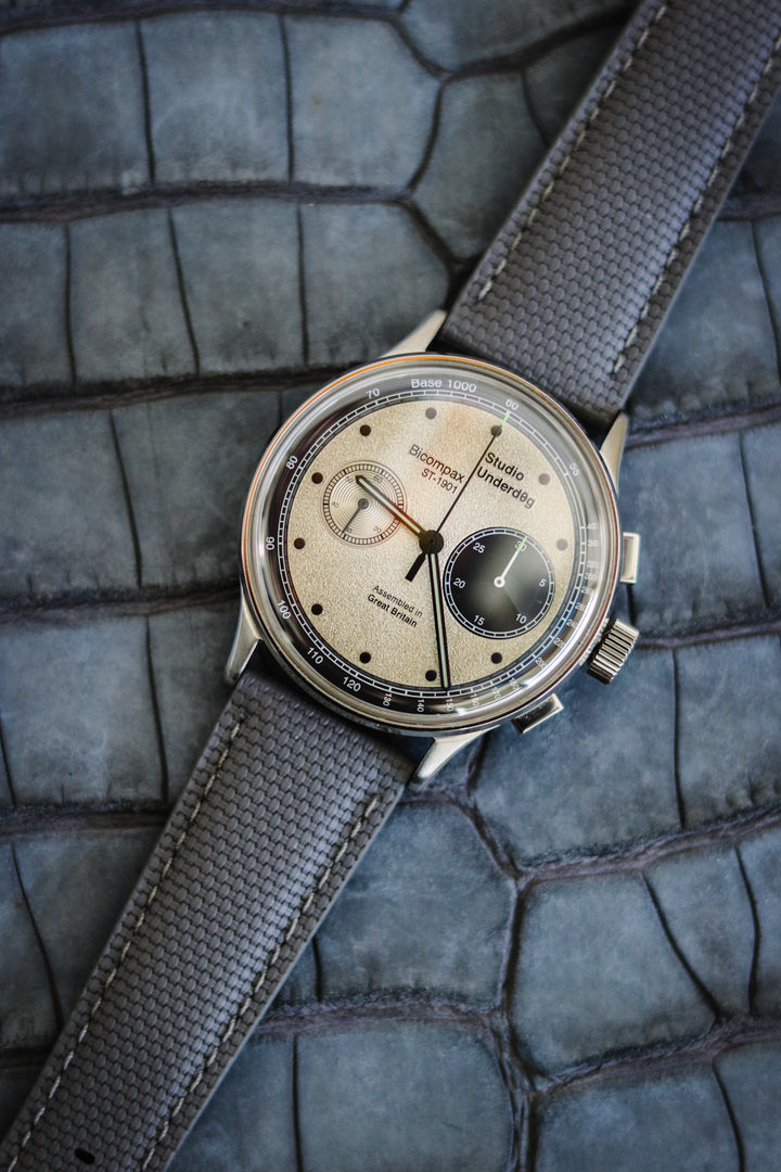 Grey Sailcloth Rubber Strap