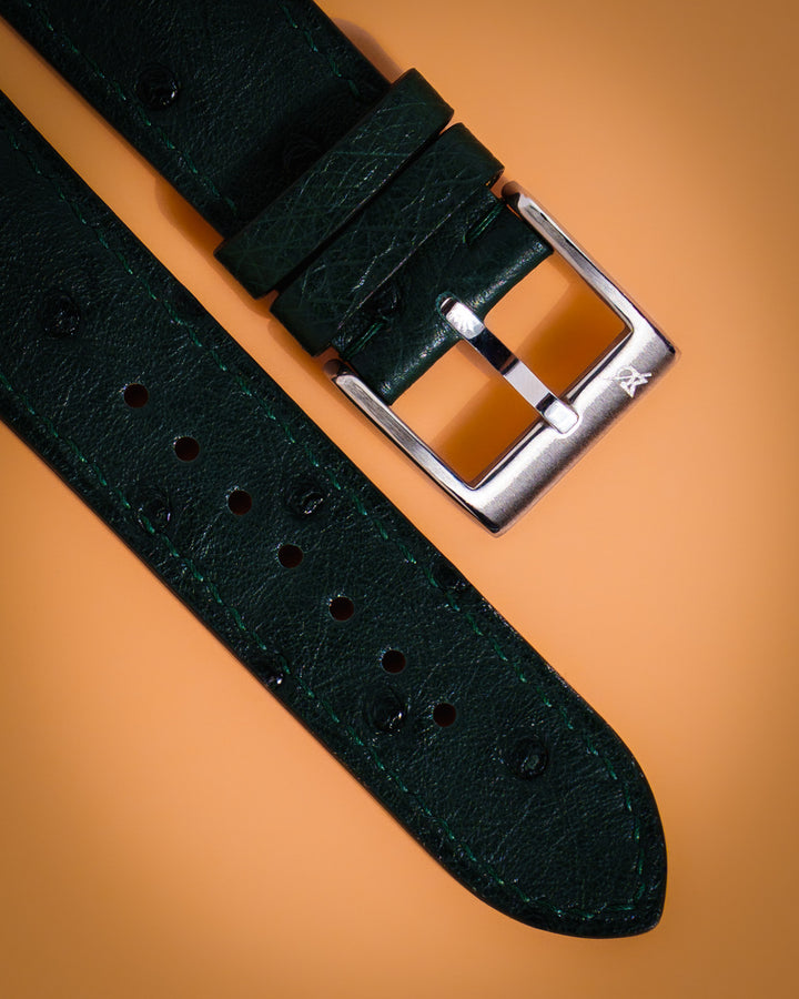 Dark Green Ostrich Bump (Padded)