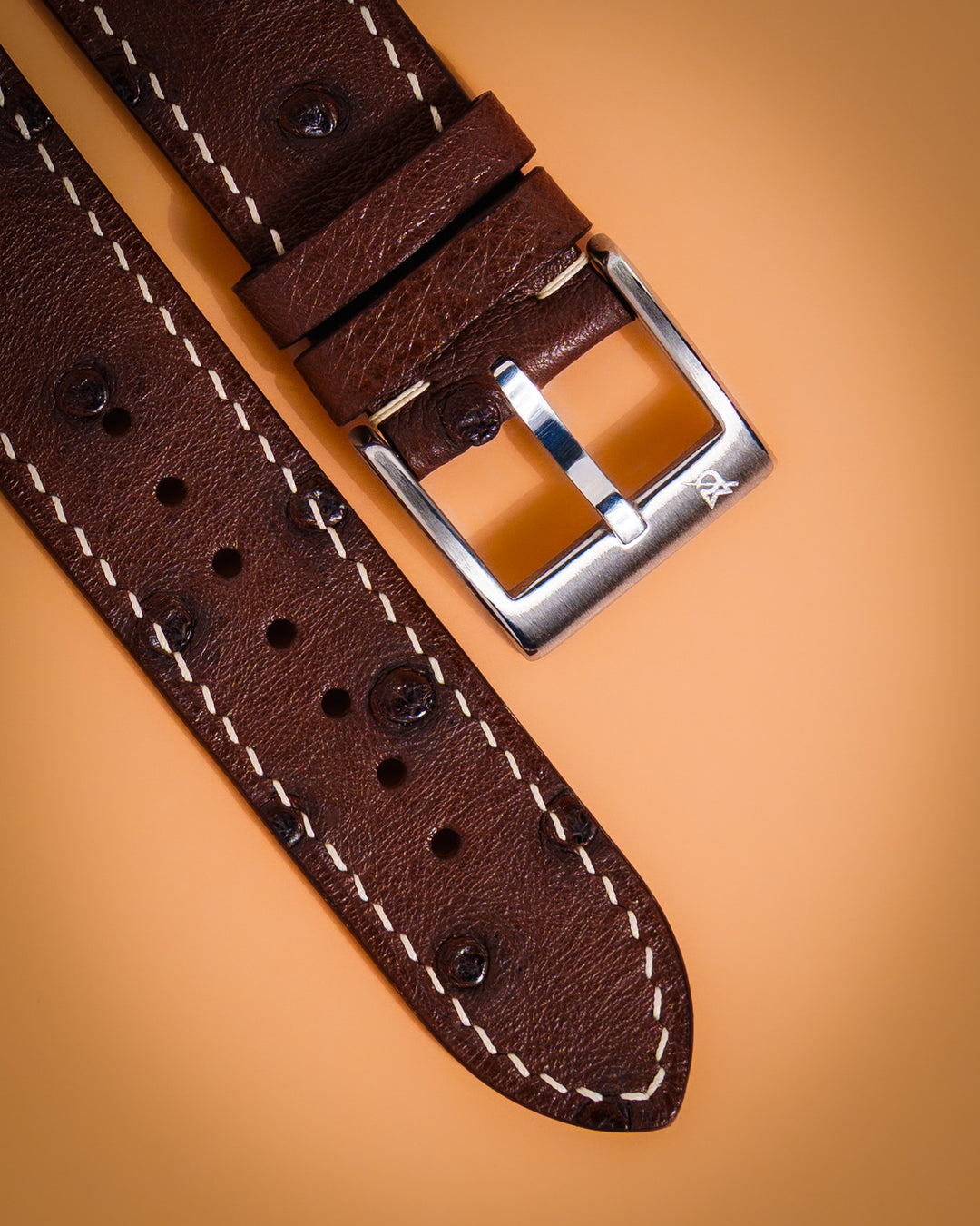 Brown Ostrich Bump (Padded)