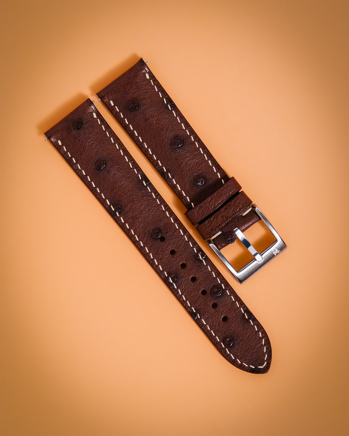 Brown Ostrich Bump (Padded)