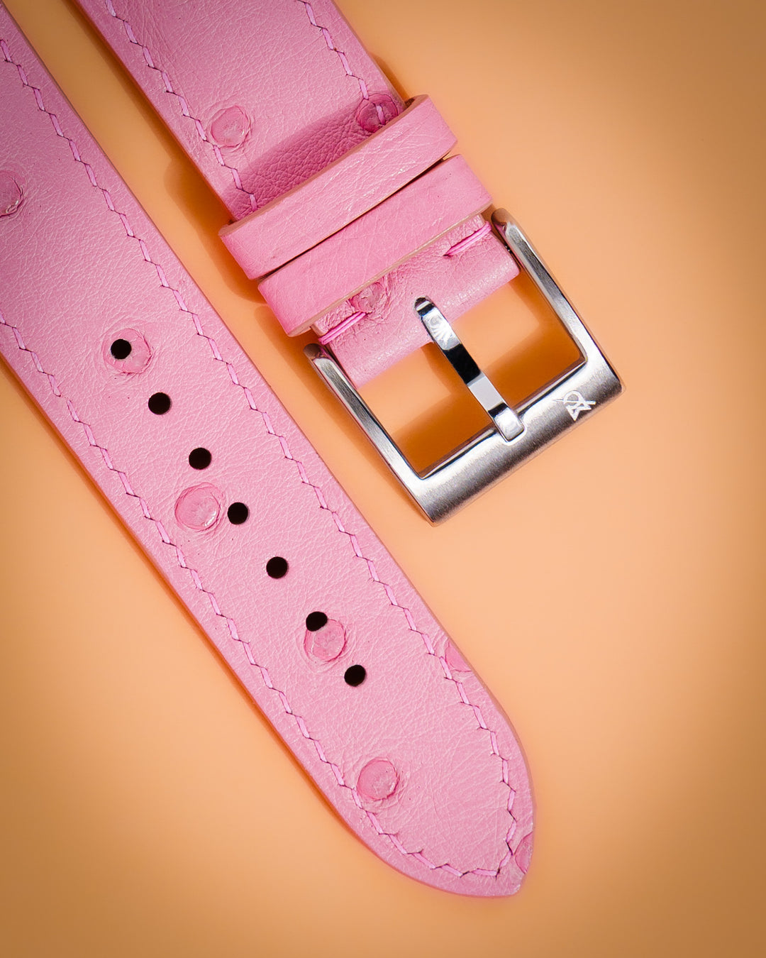 Pink Ostrich Bump (Padded)