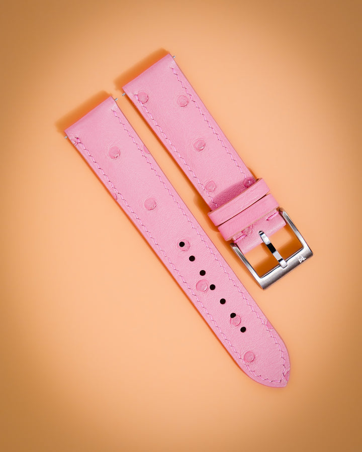 Pink Ostrich Bump (Padded)