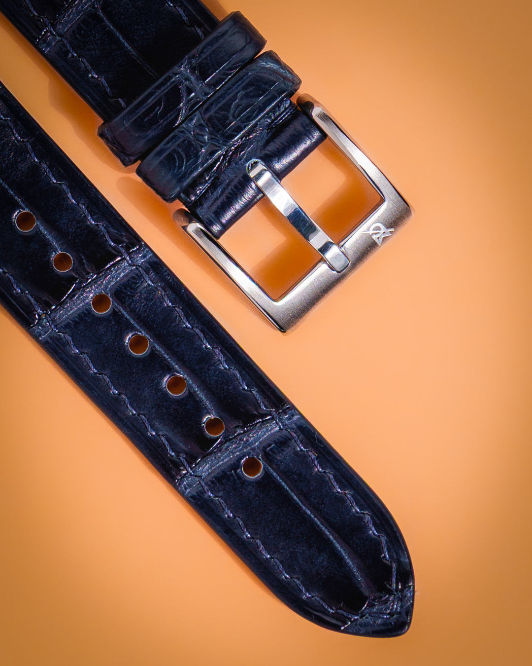 Dark Navy Alligator (Padded)