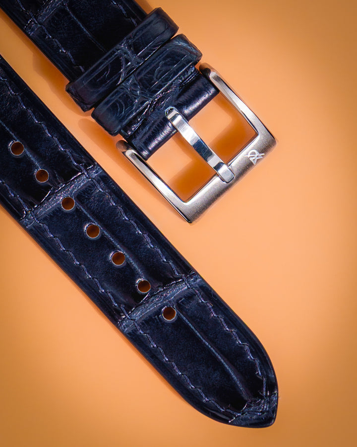 Dark Navy Alligator (Padded)