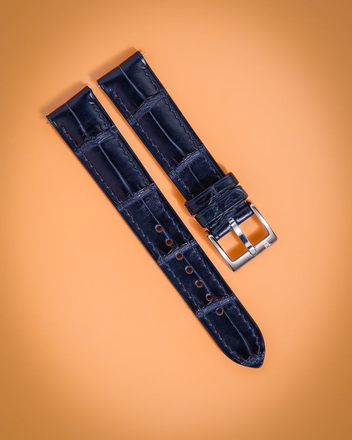 Dark Navy Alligator (Padded)