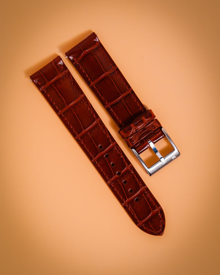 Cognac Alligator (Padded)