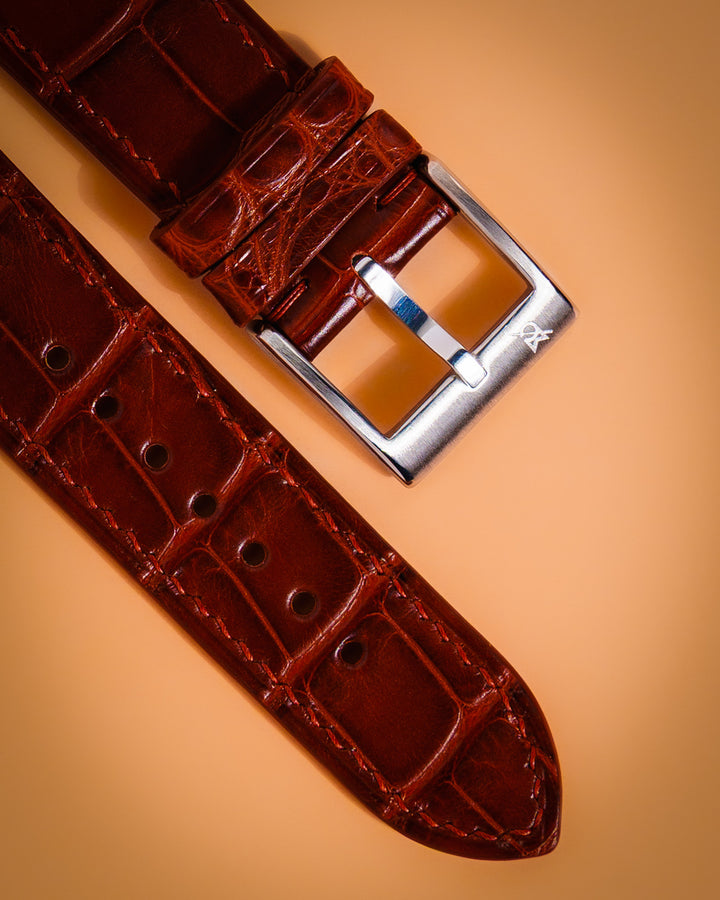 Cognac Alligator (Padded)