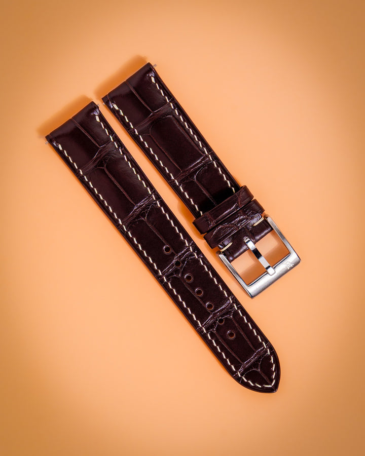Dark Brown Alligator (Padded)