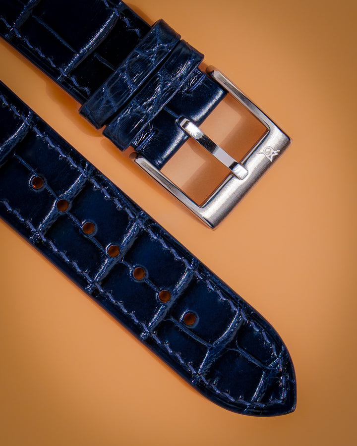Denim Blue Alligator (Padded)