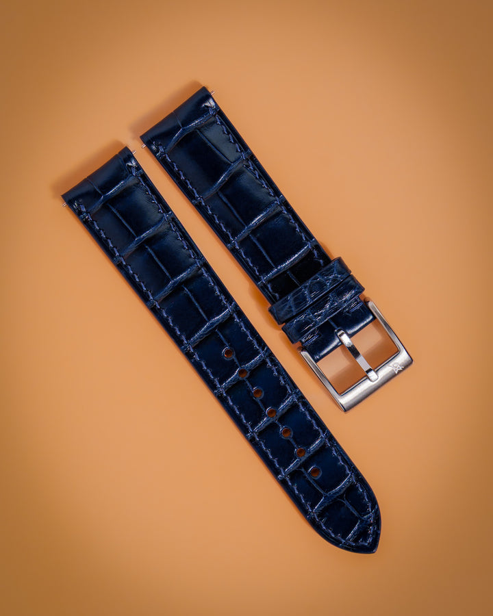 Denim Blue Alligator (Padded)