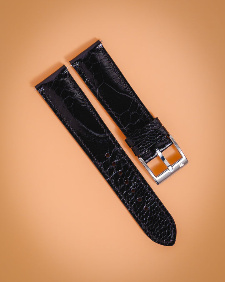 Black Ostrich Leg (Padded)