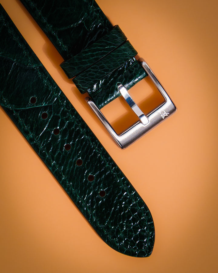 Dark Green Ostrich Leg (Padded)