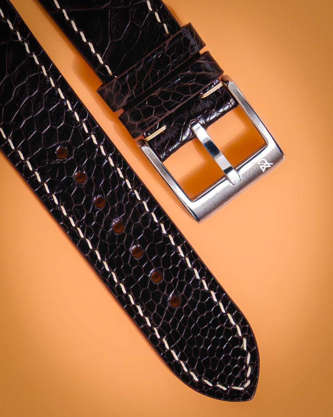 Dark Brown Ostrich Leg (Padded)