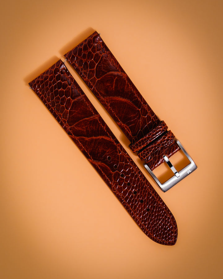 Cognac Ostrich Leg (Padded)