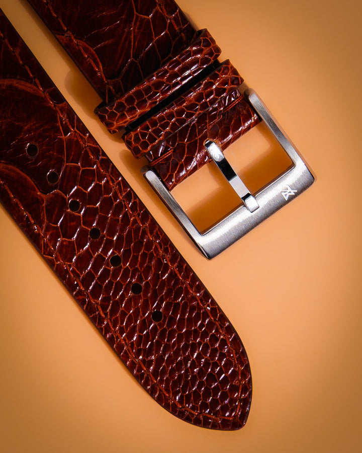 Cognac Ostrich Leg (Padded)