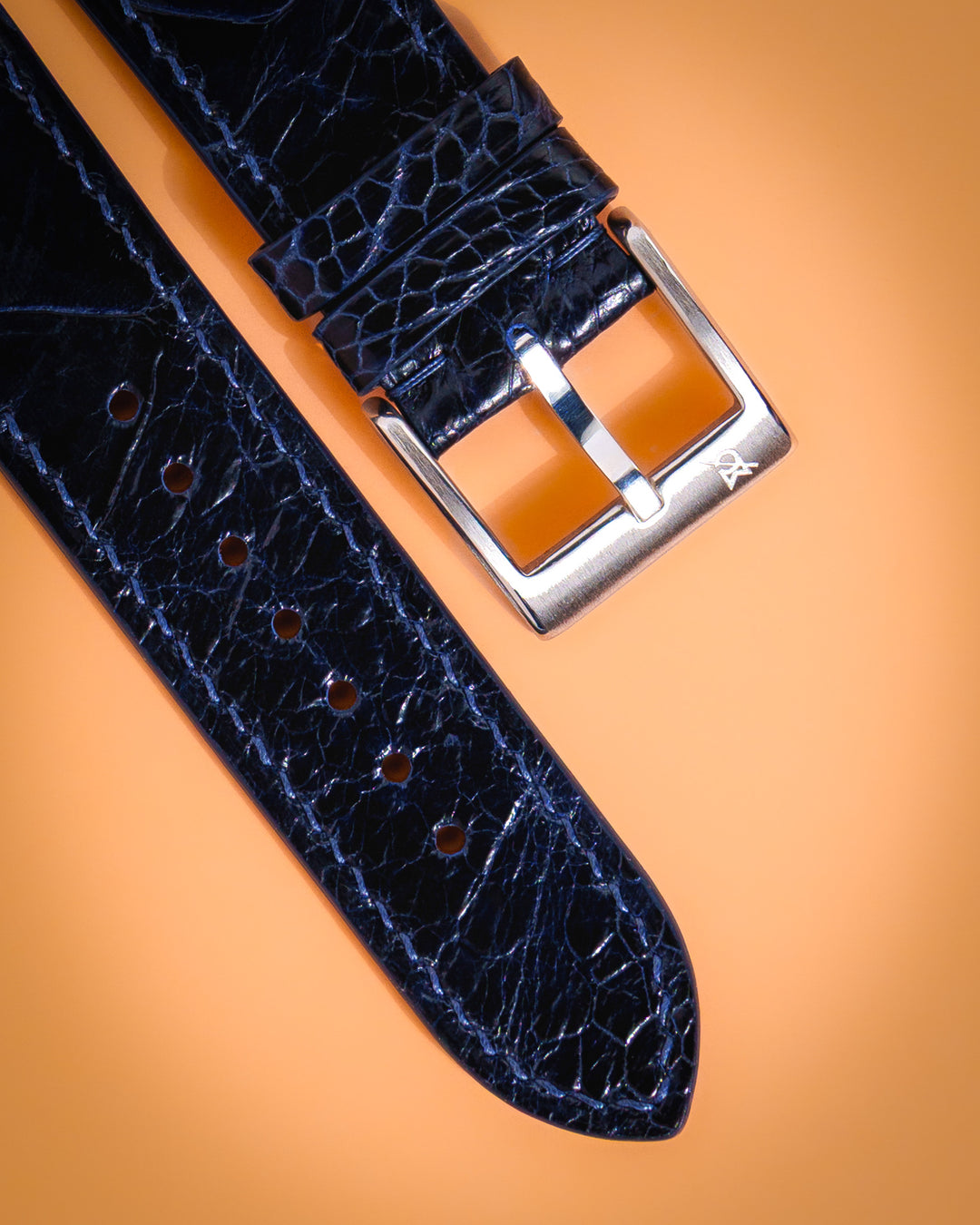 Navy Ostrich Leg (Padded)